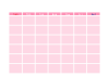 シンプルなカレンダー枠　ピンク
