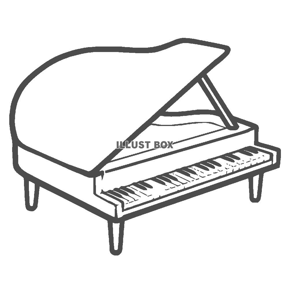 ピアノの線画