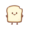 食パンのキャラクターのイラスト