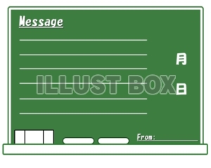 黒板のメッセージカード