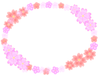 桜のグラデーションフレーム楕円