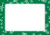 【フレーム】クリスマスの星　緑
