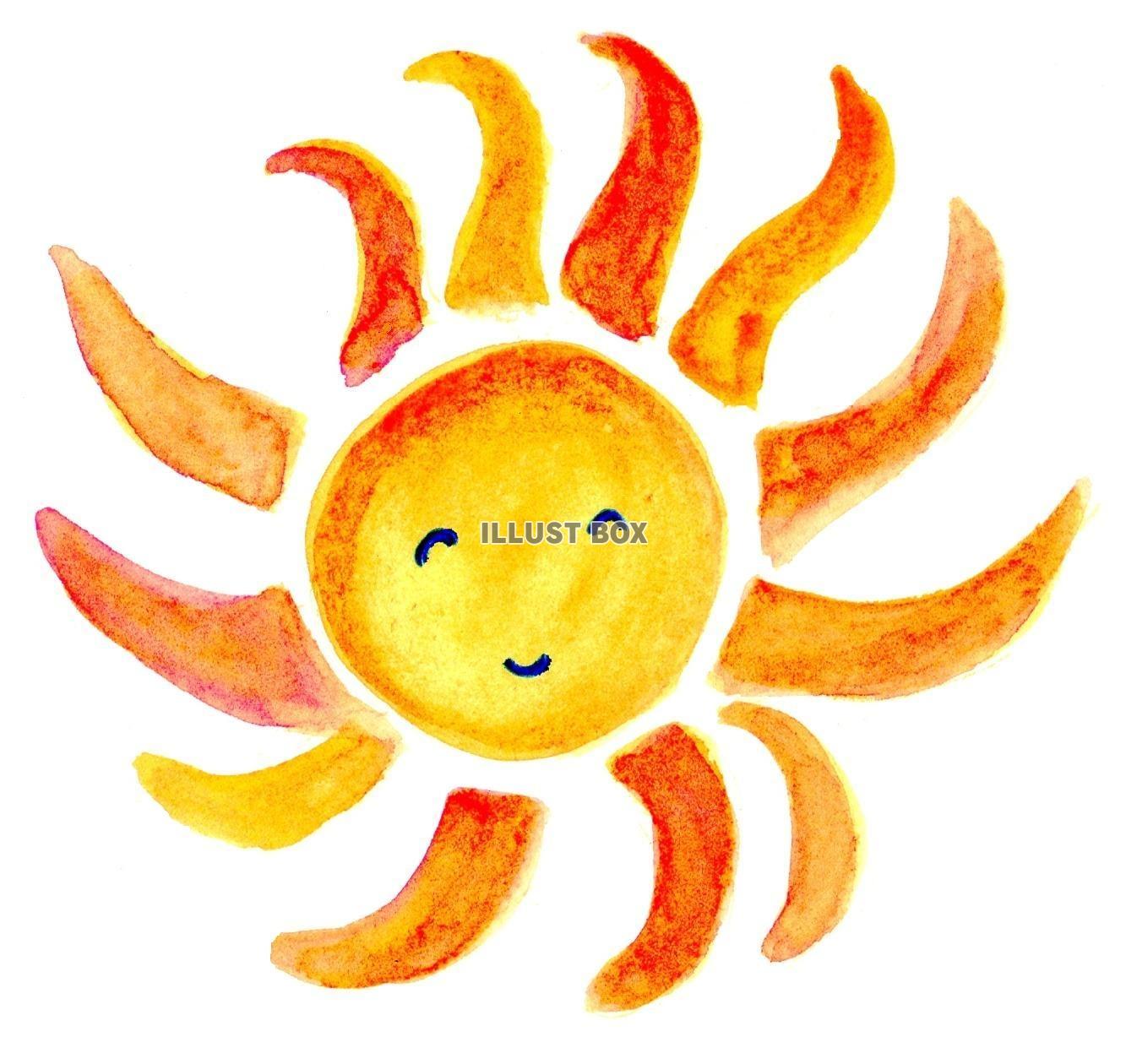 ニコニコ太陽 : イラスト無料