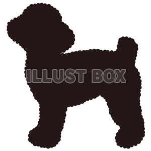 無料イラスト シルエット 動物シリーズ 犬 トイプードル02