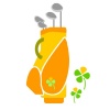 黄色いゴルフバッグ