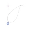 プラチナにブルーの宝石のネックレス