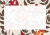 【フレーム　枠】北欧デザインシリーズ　赤い実と葉っぱ01