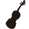 【シルエット】楽器シリーズ　バイオリン02