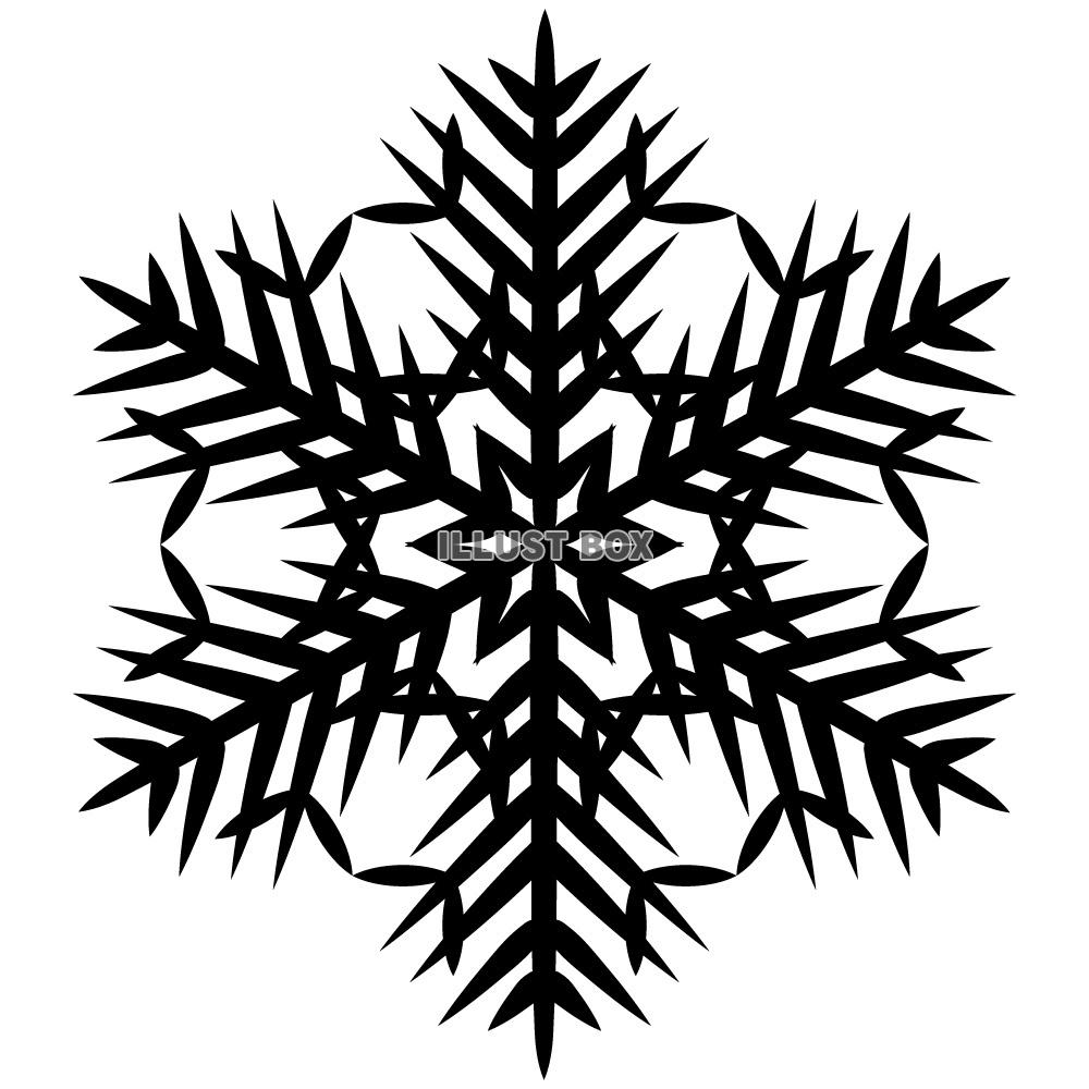 シルエット 素材 雪の結晶 イラスト無料