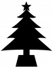 クリスマスツリーのシルエット