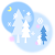 雪の森　透過PNG