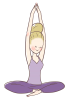 【透過PNG】yogaする女性