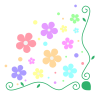 【透過ＰＮＧ】カラフルな花のカット
