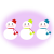 [EPS/PNG]並んでいる雪だるま