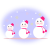 [EPS/PNG]並んでいる雪だるま（大中小）