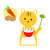 [EPS/PNG]料理をする猫