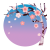 青空に桜　透過PNG