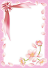 【透過PNGイラスト】　桜とリボンのフレーム02
