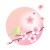 桜とうぐいす　透過PNG