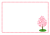 桜の木のフレーム（PNG)