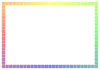 虹色キューブのフレーム　１ 【透過PNG】