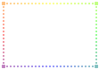 虹色キューブのフレーム 2 【透過PNG】