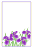 菖蒲の花のフレーム・紫に白