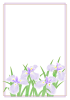 菖蒲の花のフレーム・薄紫