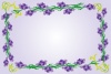 薄紫のラベンダーのフレーム枠