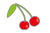 シンプルなチェリーのさくらんぼPNG透過画像