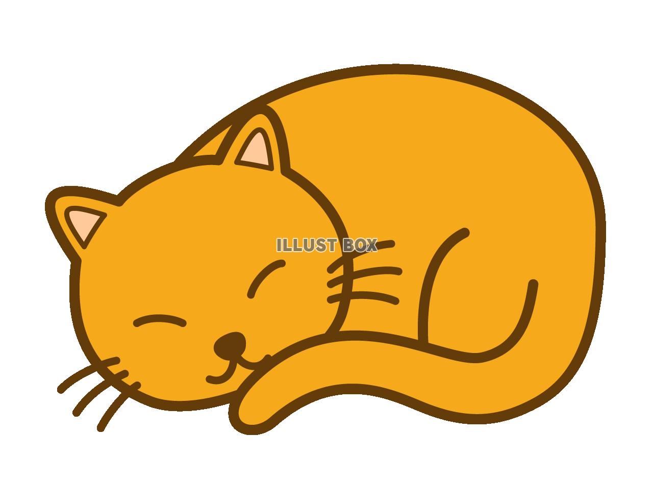 ベスト50 眠り 猫 イラスト イラスト画像