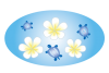 ハワイの白い花プリメリアとウミガメ透過PNG