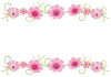 コスモスの花フレーム1【透過PNG】