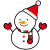 クリスマス　雪だるまイラスト2【透過PNG】