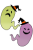 ハロウィンのおばけたち　透過PNG