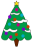 かわいいクリスマスツリー　透過PNG