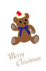 クリスマスのテディーベアーの透過PNG