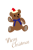 クリスマスのテディーベアーの透過PNG