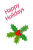 可愛いヒイラギのみの透過PNG素材