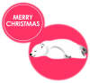 【透過png】シロクマクリスマスイラスト10