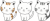 ３匹の子ねこ　透過png