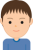 男の子の顔　表情１　透過png