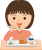 給食の時間４　透過png