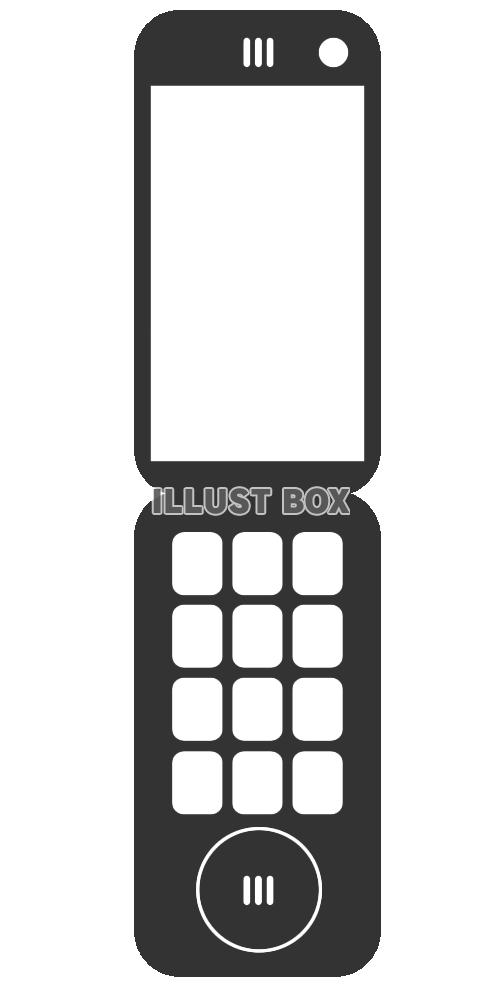 無料イラスト 透過png シンプルな携帯電話のイラスト6