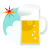 夏のビール　透過ＰＮＧ