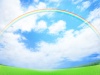 虹、草原の背景（jpgのみ）