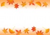 【フレーム】秋の紅葉フレーム01　オレンジ