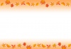 【フレーム】秋の紅葉フレーム02　オレンジ