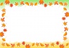 【フレーム】秋の紅葉フレーム　風の色02