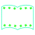 四つ葉のクローバー付き本型フレーム　透過png